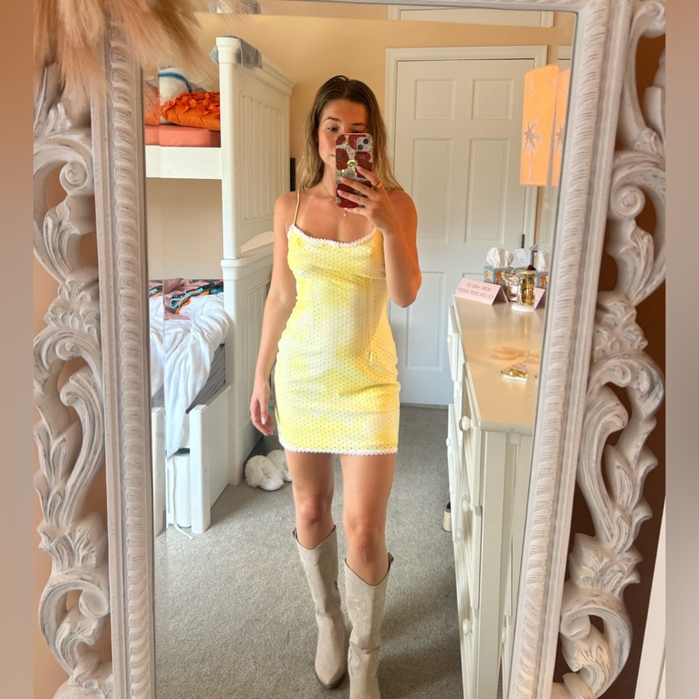 This beautiful dress is from Lucy in the Sky and fits like a size small(2-4). - Picture 2 of 6